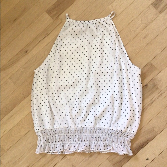 2/$10 White with black specks Sleeveless Top - Picture 3 of 4